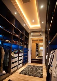 Большая открытая гардеробная комната с комбинированным наполнением Архангельск