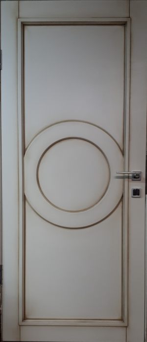 Межкомнатная дверь в профиле массив (эмаль с патиной) Архангельск